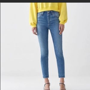Agolde Nico high rise straight slim crop jeans 25